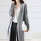Cardigan Largo de Lana Tejida para Mujer