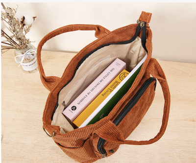 Bolsa de Hombro Portátil Versátil en Pana - Image 19