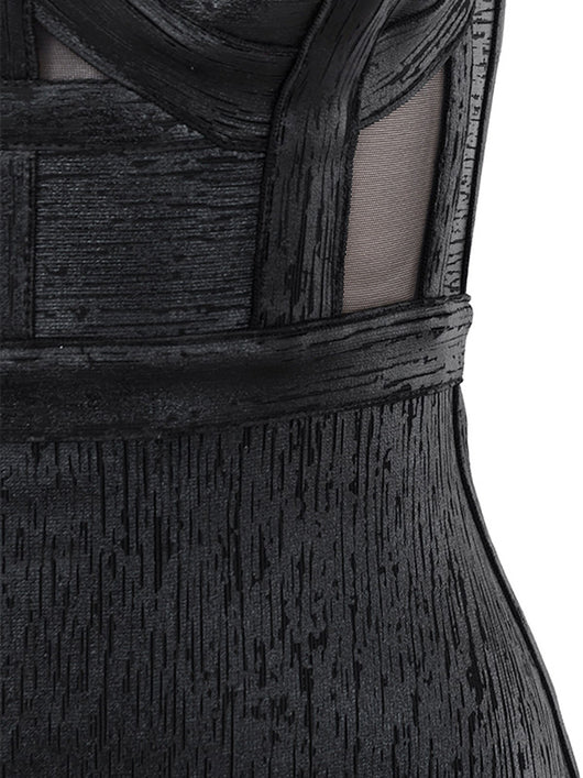 Vestido Bandage Ajustado Negro con Halter - Image 18