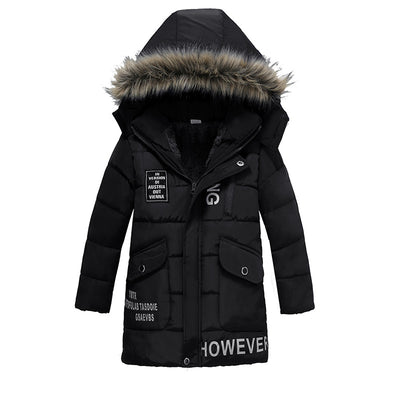 Chaqueta Acolchada para Niño con Cuello de Pelaje y Algodón Cálido - Image 16