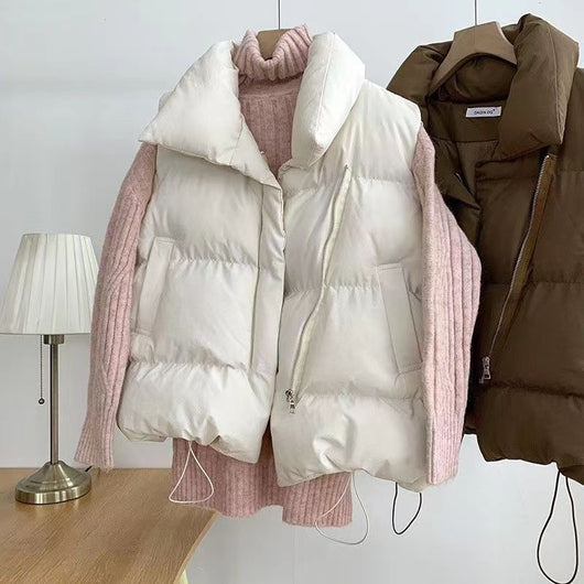 Chaleco de Algodón sin Mangas con Cuello de Pie para Mujer - Image 21