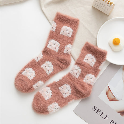 Calcetines de Felpa Mink Coral con Diseño de Animales Infantiles - Image 15