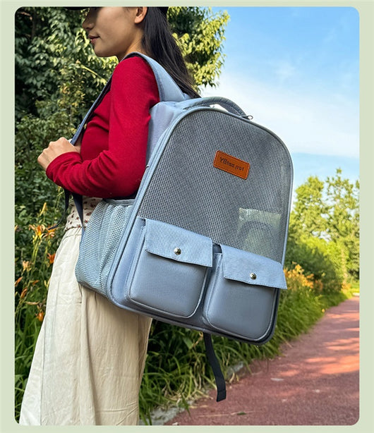 Mochila Transportadora Respirable para Mascotas - Gran Capacidad y Plegable - Image 13