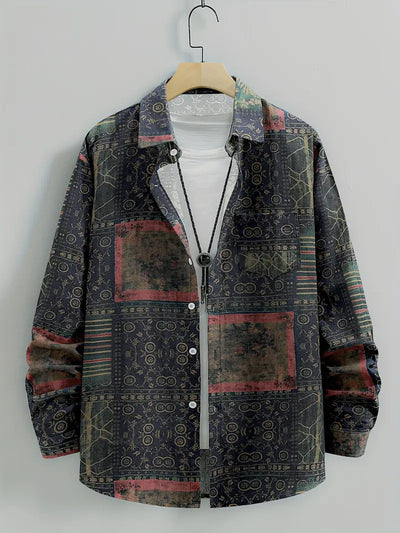 Camisa Manga Larga Estampada a Rayas para Hombre - Image 4