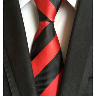 Corbata Ejecutiva de Seda Jacquard a Rayas Grandes - Image 11