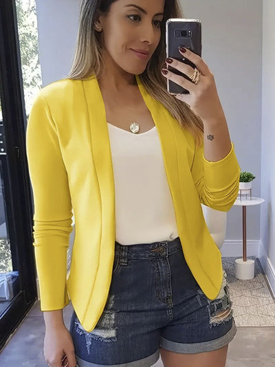 Cardigan Blazer Ejecutivo de Manga Larga Talla Pequeña - Image 10
