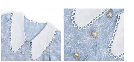 Blusa Elegante con Cuello Muñeca y Mangas Abullonadas - Image 7