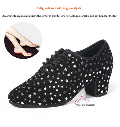 Zapatos de Danza Latina para Exterior con Diseño de Estrella y Suela de Goma - Image 7