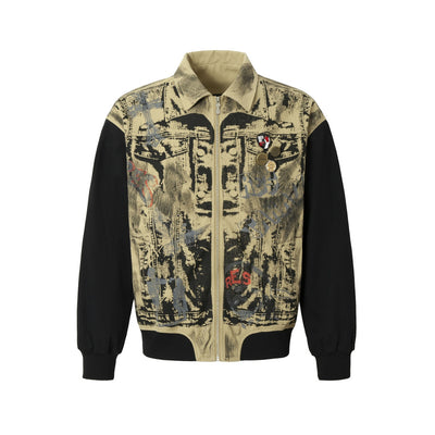 Chaqueta Retro Americana con Bordados y Parches Decorativos - Image 29