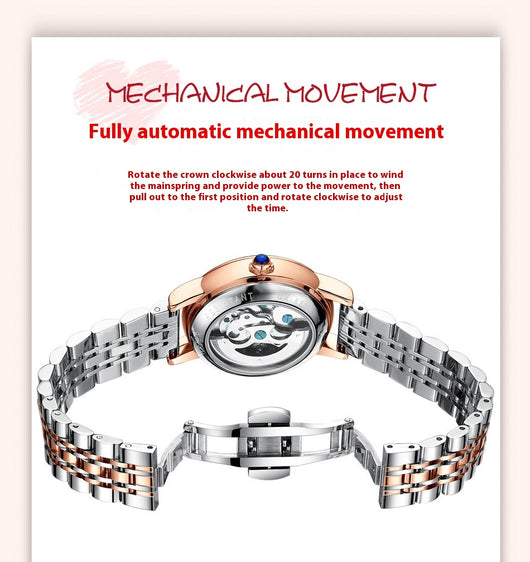 Reloj Mecánico Automático Hueco Diamond con Resistencia al Agua - Image 13