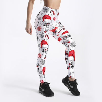Capris Deportivos Transpirables con Diseño Calavera para Fitness - Image 9