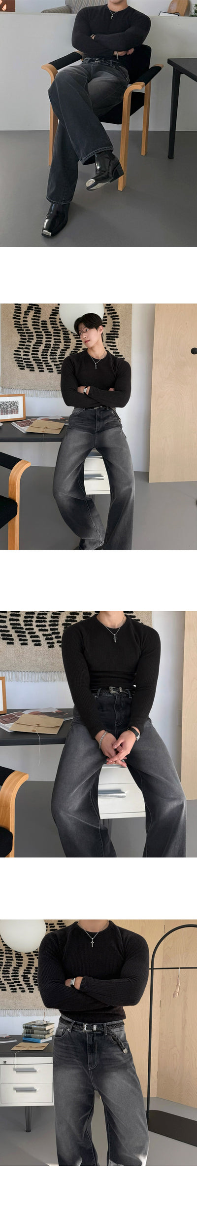 Camiseta Manga Larga Cuello Redondo Ajustada - Base Layer Otoño Hombre - Image 15