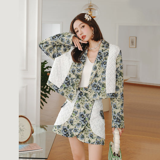 Chaqueta Floral Suelta para Mujer - Abrigo Otoñal de Manga Larga con Elegancia Temperamental - Image 7
