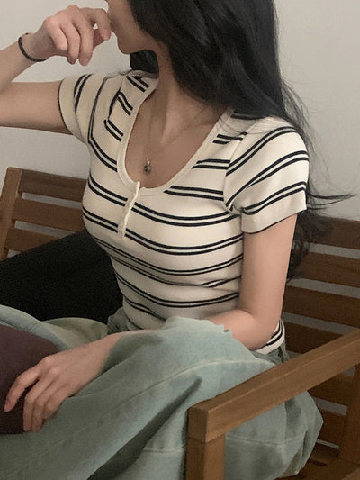 Blusa Coreana Elegante Ajustada para Chicas Modernas - Image 13