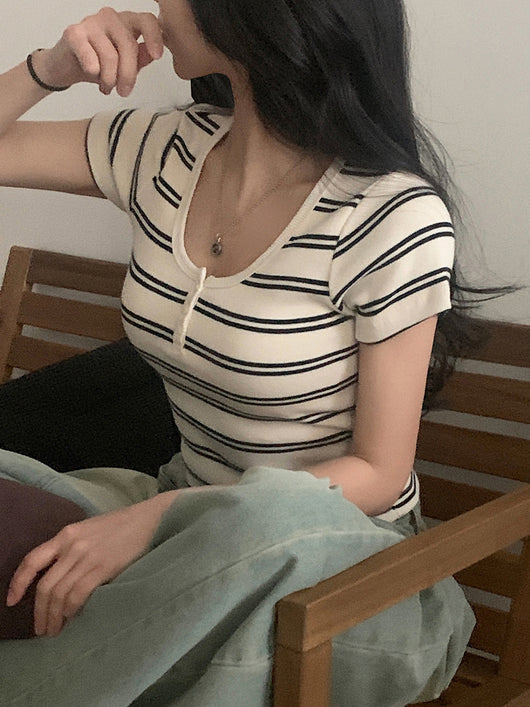 Blusa Coreana Elegante Ajustada para Chicas Modernas - Image 13