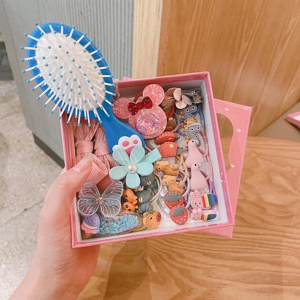 Set de 28 Accesorios para el Cabello - Caja de Regalo Perfecta para Niñas