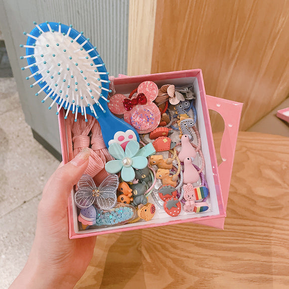 Set de 28 Accesorios para el Cabello - Caja de Regalo Perfecta para Niñas