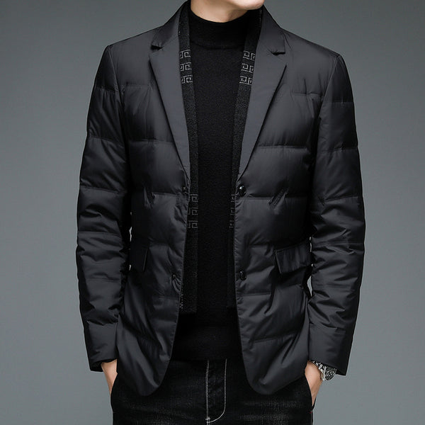 Chaqueta Acolchada de Invierno para Hombre con Cuello Desmontable