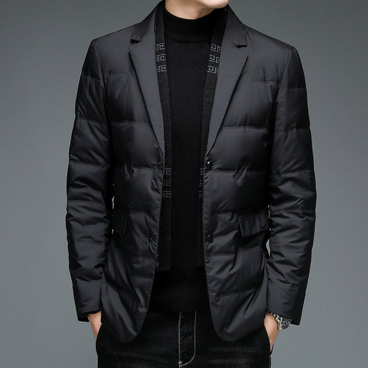 Chaqueta Acolchada de Invierno para Hombre con Cuello Desmontable