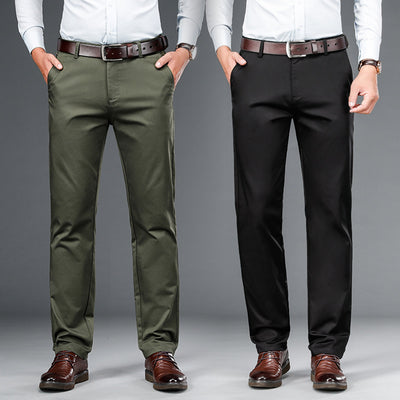 Pantalones de Vestir Hombre Corte Recto Ajuste Suelto con Elastano