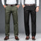 Pantalones de Vestir Hombre Corte Recto Ajuste Suelto con Elastano