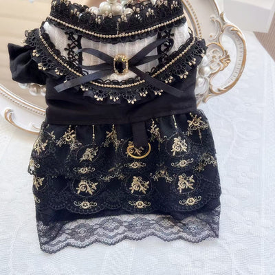 Falda Gótica Dorada para Mascotas - Ropa Elegante para Perros y Gatos - Image 12