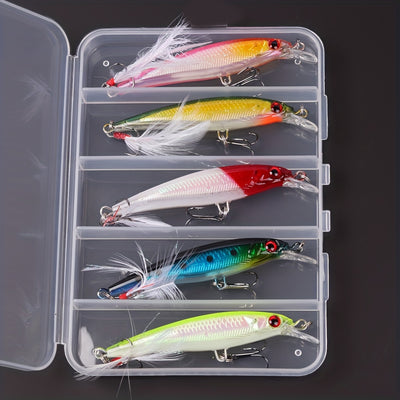Set de 5 Señuelos Imitación Pez 9 cm - Caja Completa - Image 2