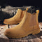 Bota de Trabajo Estilo Británico Otoño Invierno con Suela Gruesa y Caña Alta