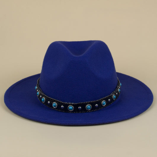 Cinturón Tejido Bohemio en Cuero y Sombrero de Fieltro con Detalles de Piel - Image 14