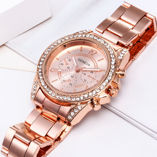 Reloj de Dama con Diamantes en Esfera de Aleación de Cuarzo - Image 6