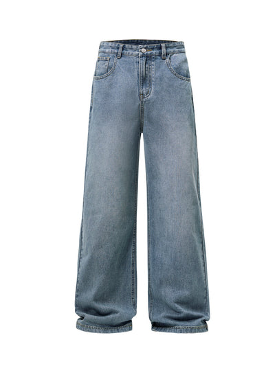 Pantalones Vaqueros Holgados Lavados Estilo Americano para Hombre - Image 10