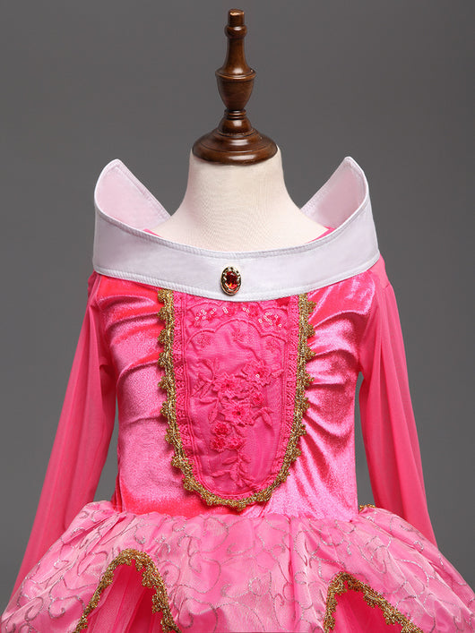 Vestido Princesa Niña Elegante Color Sólido - Image 20