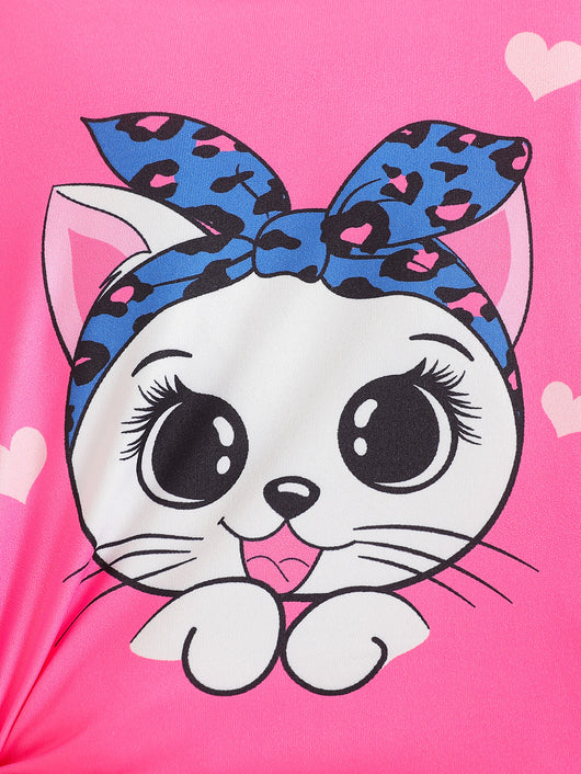 Blusa de Verano con Parche Gatito - Cuello Redondo Manga Corta - Image 12