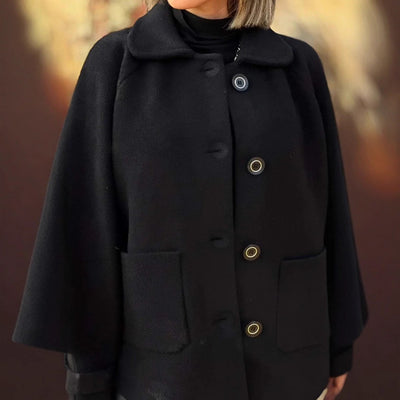 Cardigan Abrigo de Lana para Mujer Corte Holgado Solapas Clásicas - Image 4
