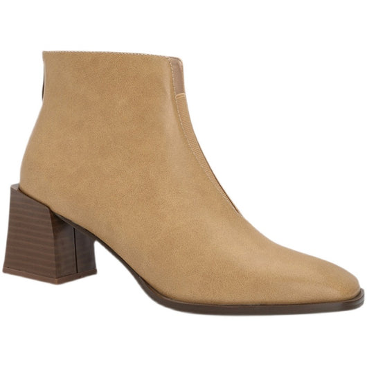Botines Mujer Otoño Invierno Tacón Cuadrado Grueso Punta Cuadrada - Image 8
