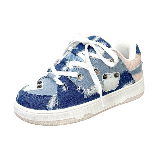Zapatos de Lona Denim con Adhesivo Frío - Image 2