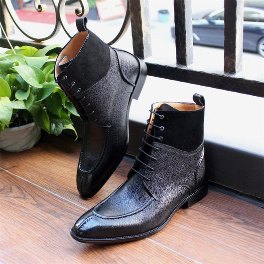 Botas de Motociclista de Cuero Genuino Artesanales para Hombre - Image 8