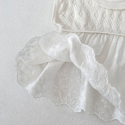 Blusa Tejida Calada sin Mangas con Encaje Flowy - Image 18