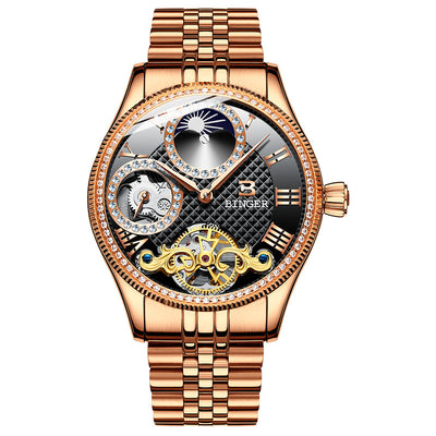 Reloj Automático Esqueleto de Acero Inoxidable Resistente al Agua - Image 5