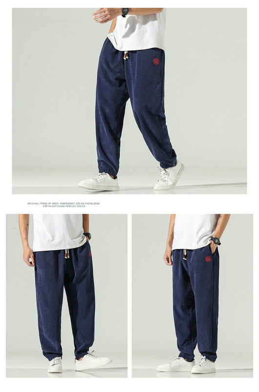 Pantalones Harem Hombre Primavera Verano con Bordado Chino - Image 12