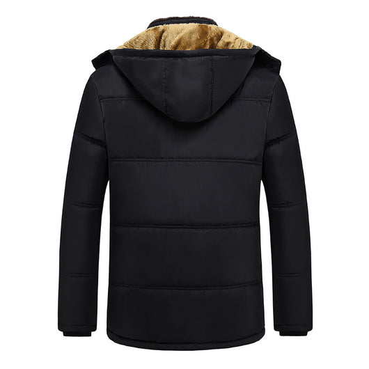 Abrigo Elegante de Algodón Afelpado para Hombre - Image 3
