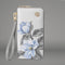 Billetera Étnica de Cuero con Estampado y Cierre para Mujer