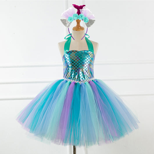 Vestido Infantil con Escamas de Pez - Diseño Elegante y Cómodo - Image 8