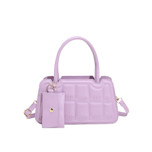 Bolsa de Hombro Multicolor con Textura Grid y Billetera - Tote Elegante para Mujer - Image 16