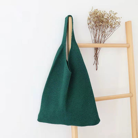 Bolso Tejido Retro de Lana - Portátil y Elegante - Image 8