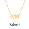Butterfly pendant letter necklace Plateado N