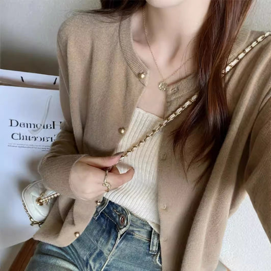 Cardigan Tejido Gris para Mujer - Abrigo Suéter Premium Otoño - Image 3
