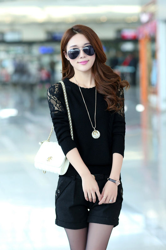 Blusa Suéter Calado Oversize para Mujer Talla Grande - Image 16