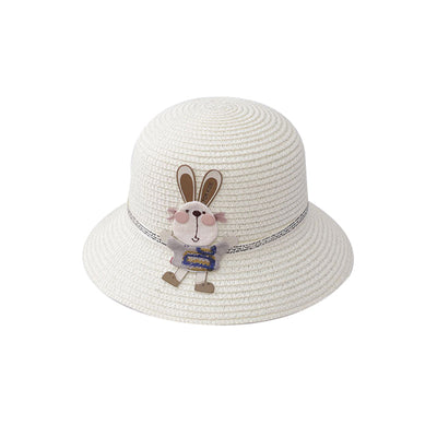 Set de Bolsa Decorativa y Sombrero de Paja con Diseño de Conejito - Image 11
