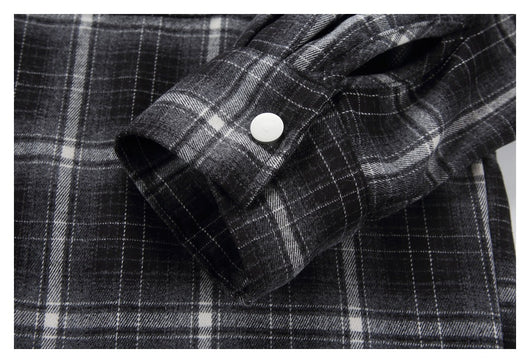 Camisa de Trabajo Cuadros Retro Americana con Capucha para Hombre - Image 9